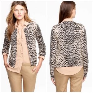 EUC J Crew Factory Cheetah Button Down Cardi
